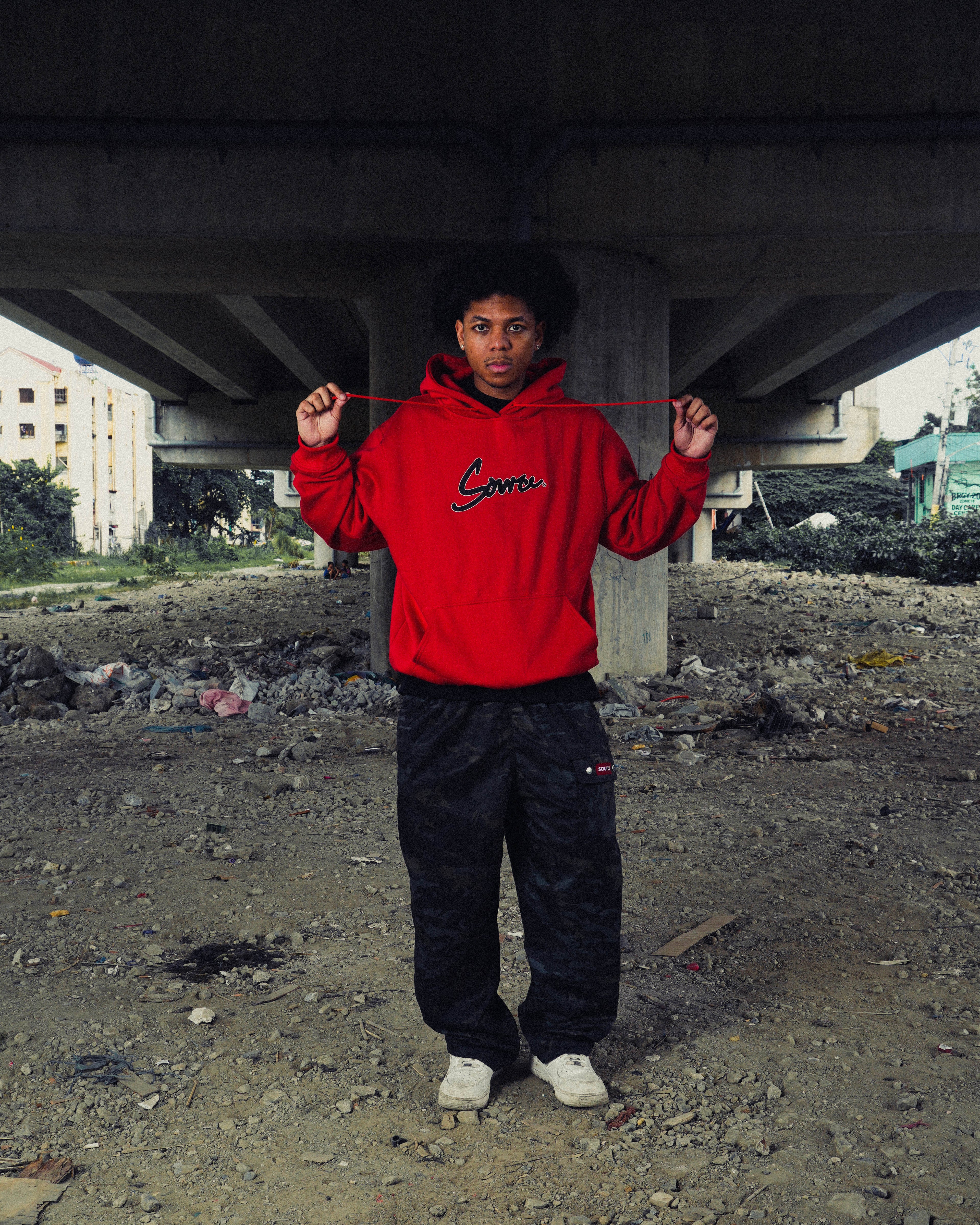 Heritage Script Pullover Hoodie - Carmine Red