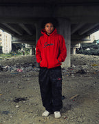 Heritage Script Pullover Hoodie - Carmine Red