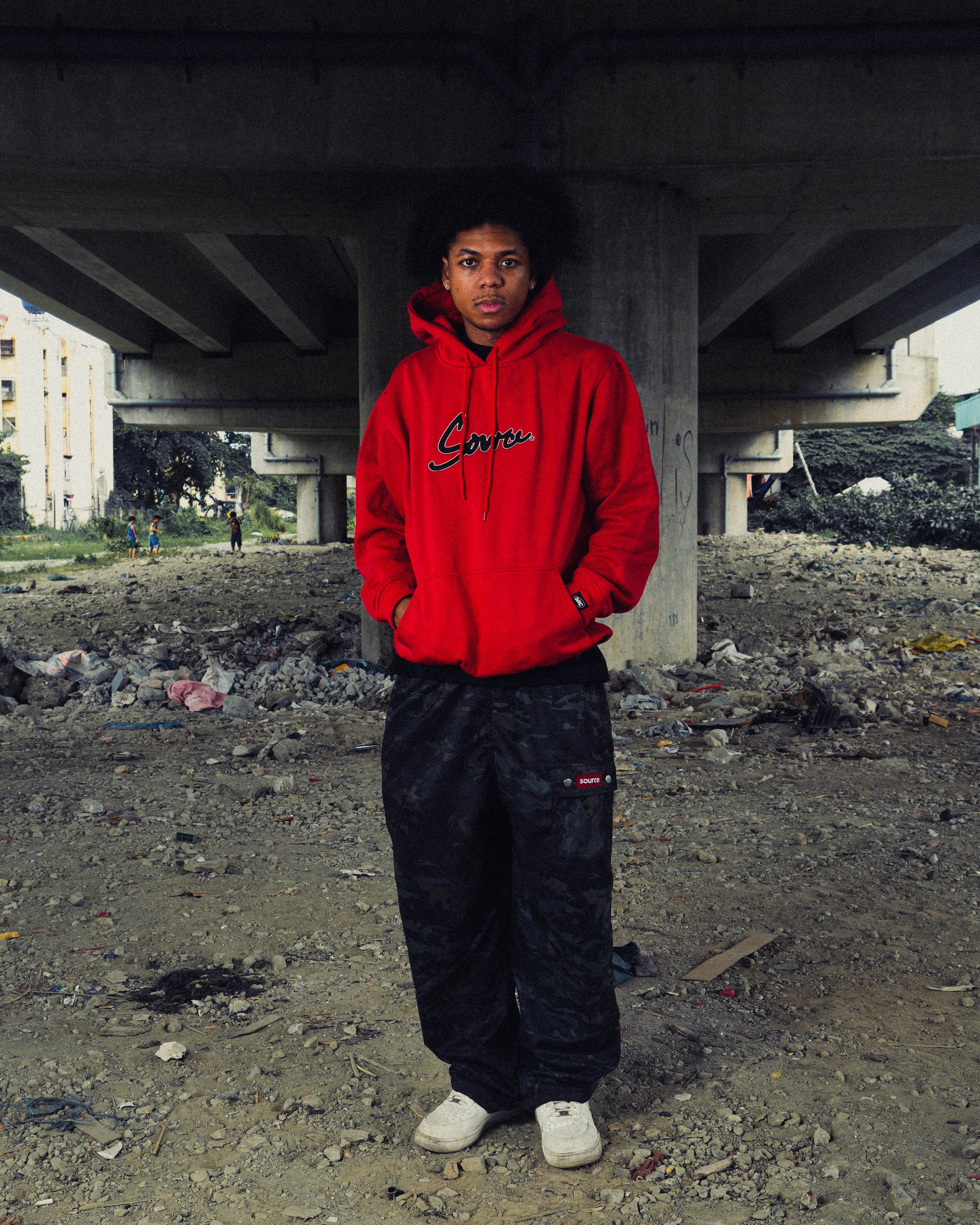 Heritage Script Pullover Hoodie - Carmine Red