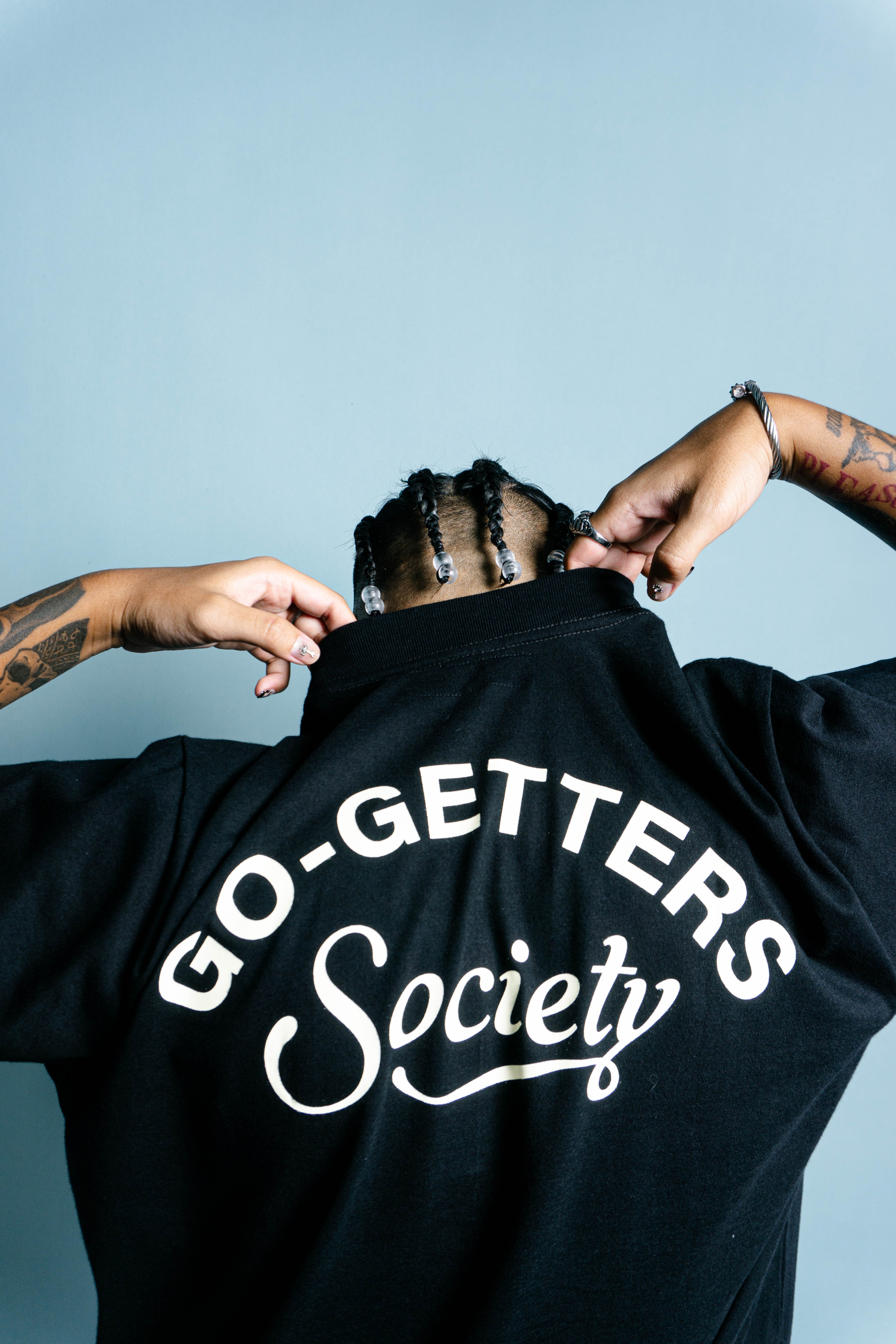 Go-Getters Society Oversized Tee - Black