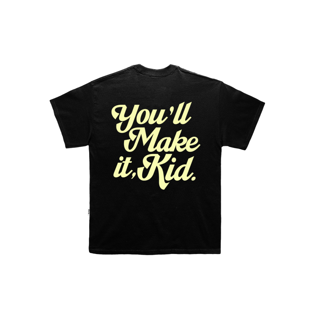 You'll Make It, Kid Oversized Tee - Black