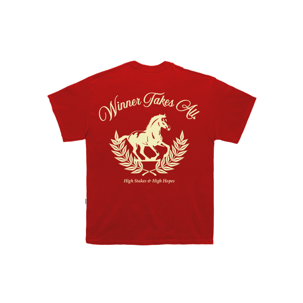 Winner Takes All Oversized Tee - Red