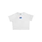 OG Logo Women's Cropped Top - Blue in White