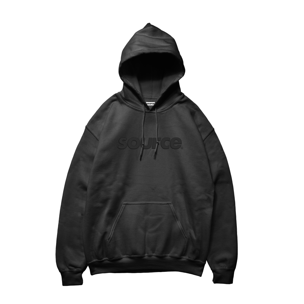 OG Logo Worldwide Pullover Hoodie - Black in Black