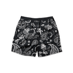 Paisley Hoops Baller Mesh Shorts - Black