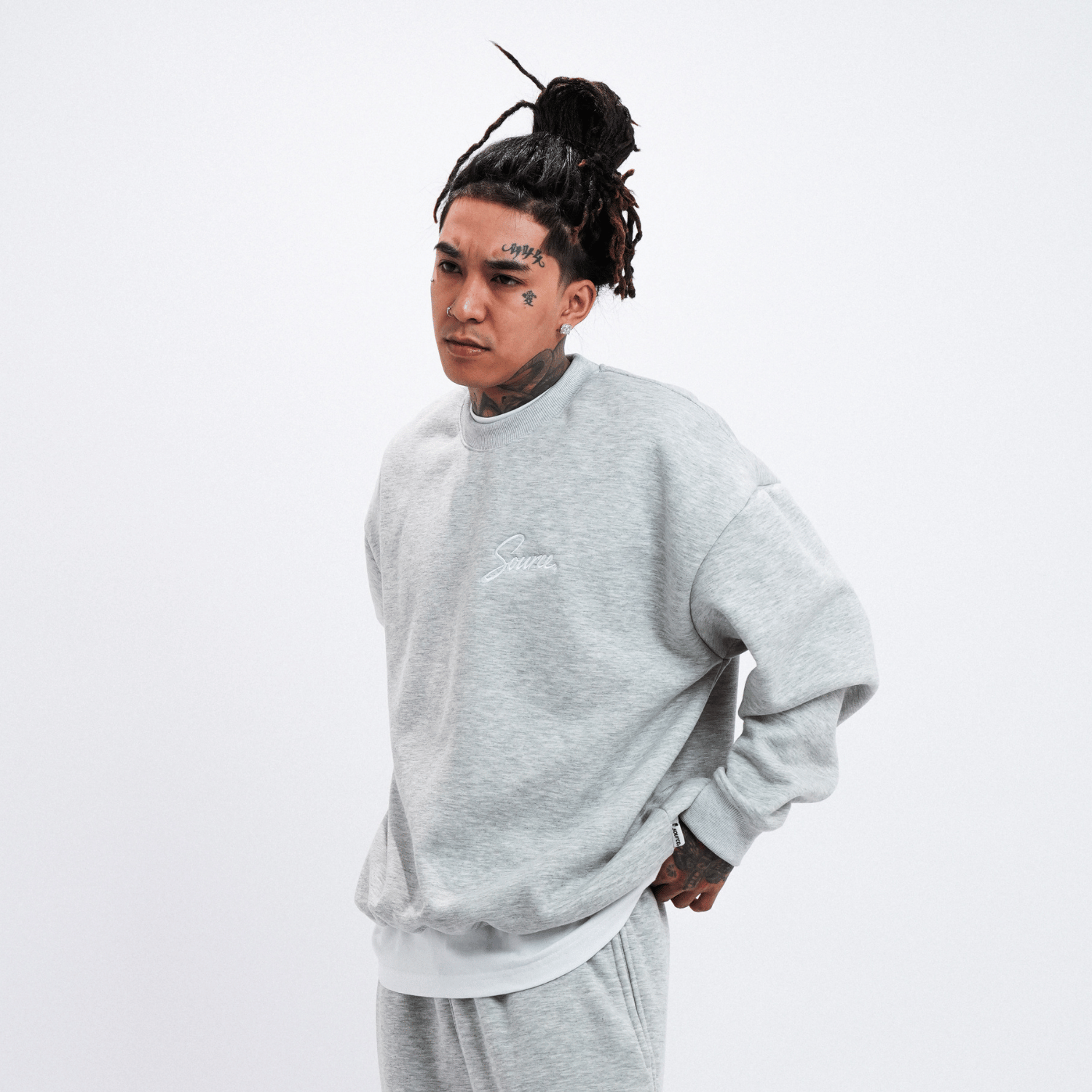 Core Crew-Neck Sweatshirt - Cement