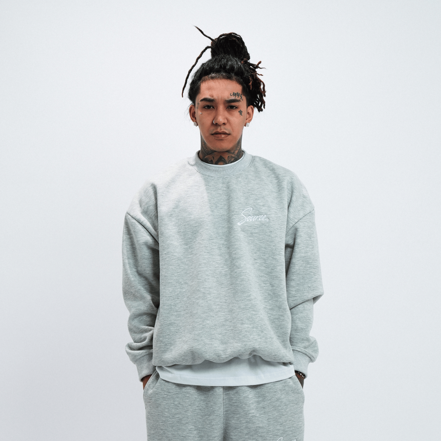 Core Crew-Neck Sweatshirt - Cement