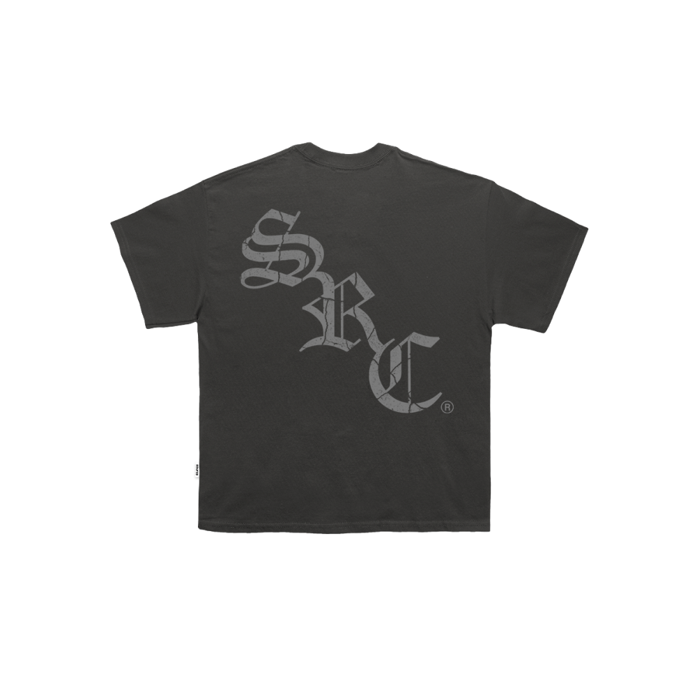 Gothic Boxy Tee - Charcoal