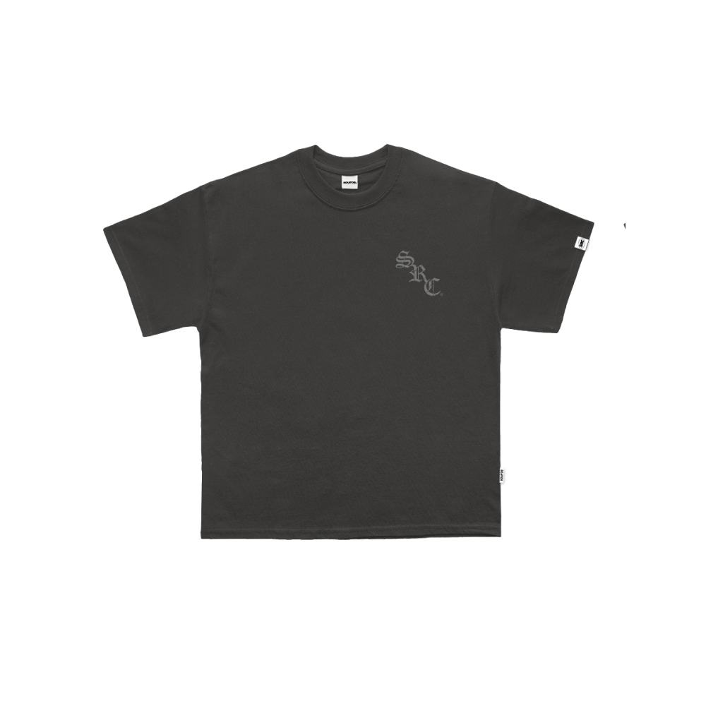 Gothic Boxy Tee - Charcoal