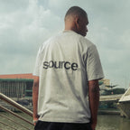 Raw Oversized Tee - Silver