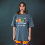 Hardwood Collection Oversized Tee - Gray