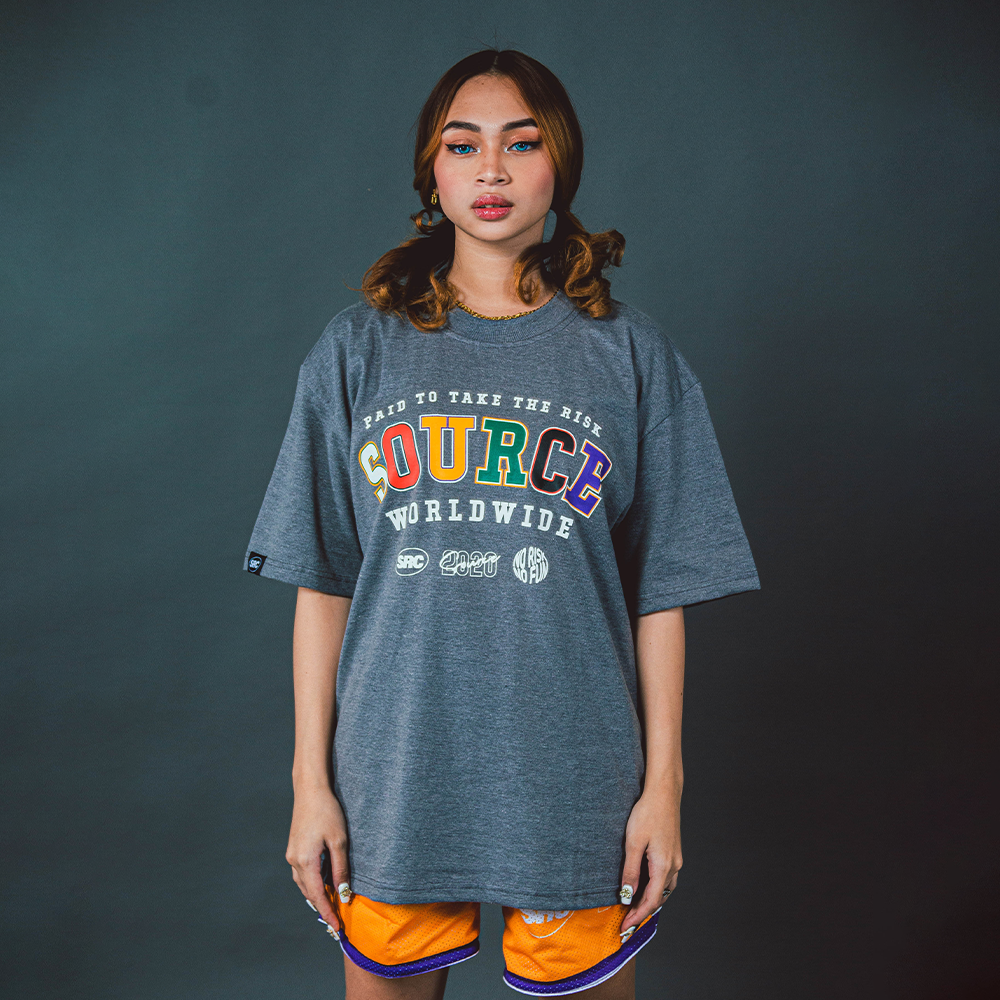 Hardwood Collection Oversized Tee - Gray