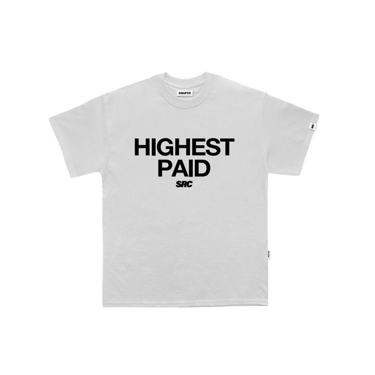 Highest Paid in White Oversized Tee