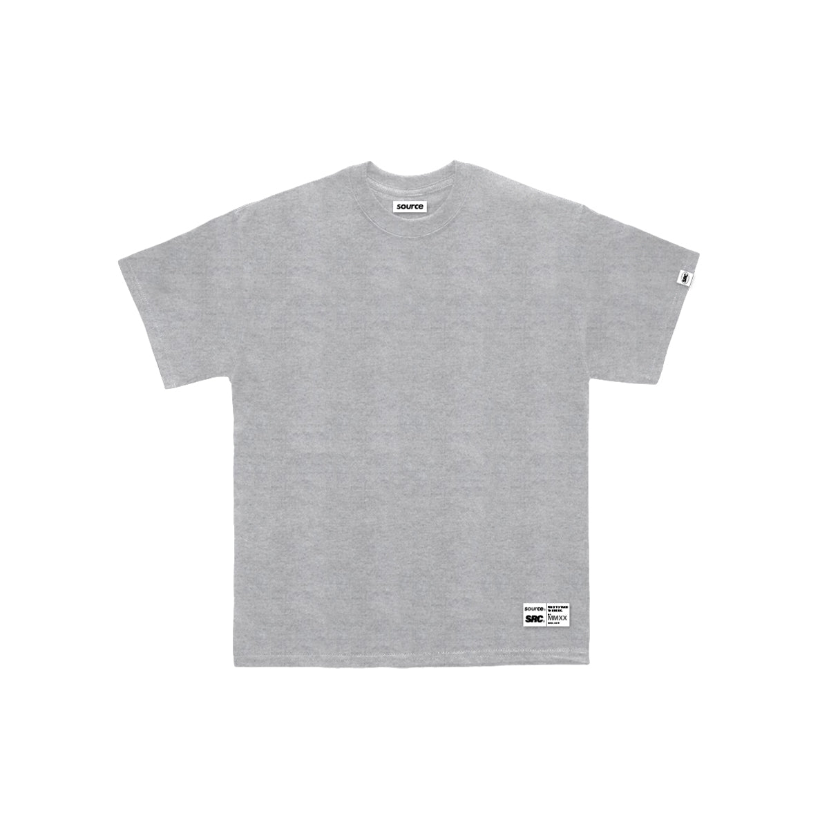 Tagged Oversized Tee - Silver