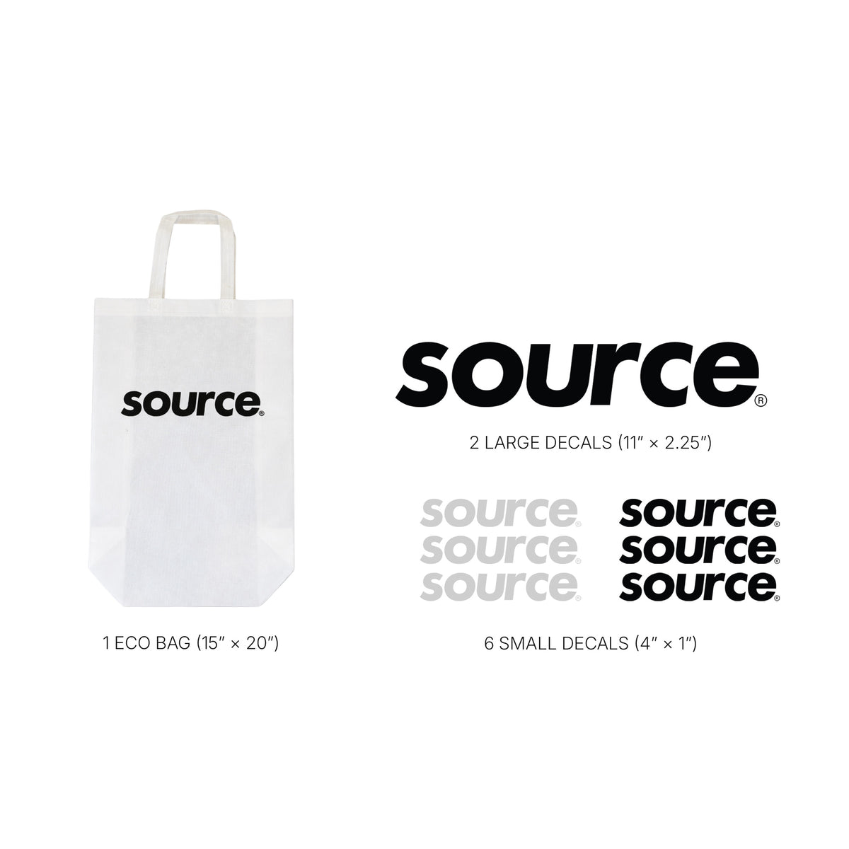 OG Logo Standard Pack - Eco Bag + 8 Waterproof Decals