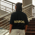 Raw Oversized Tee - Obsidian