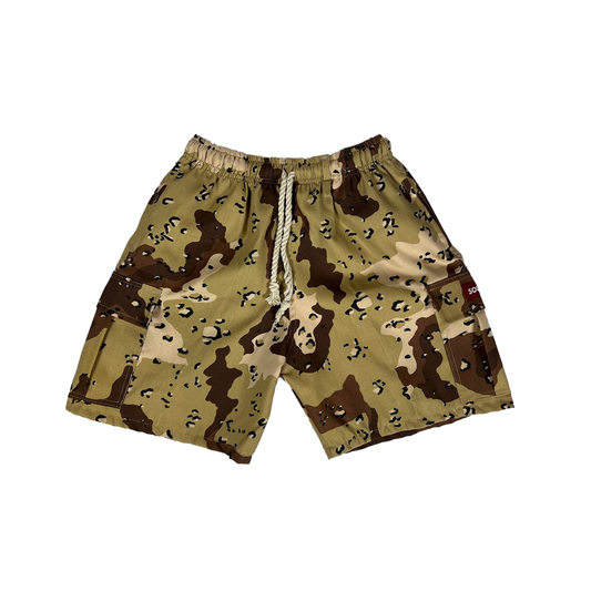 4-Pockets Cargo Shorts in Desert Camo