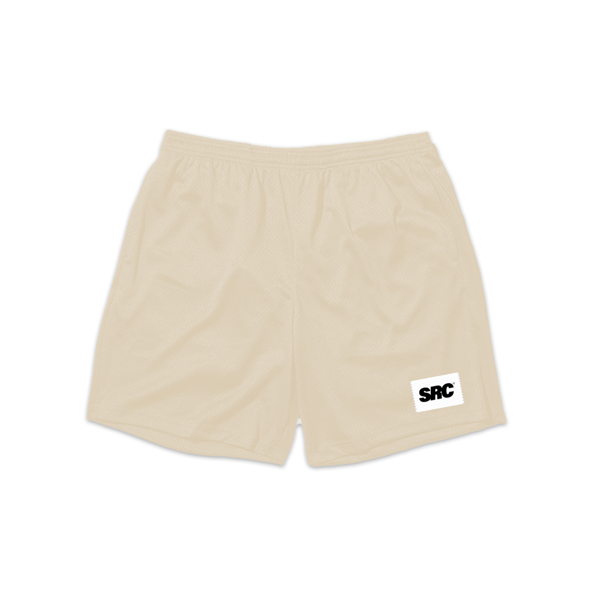 SRC® Logo Baller Fit Mesh Shorts - Ivory