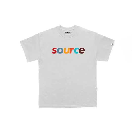 OG Logo Worldwide Multicolor in White Oversized Tee