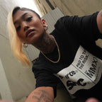 Label Oversized Tee - Black