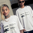 Label Oversized Tee - White