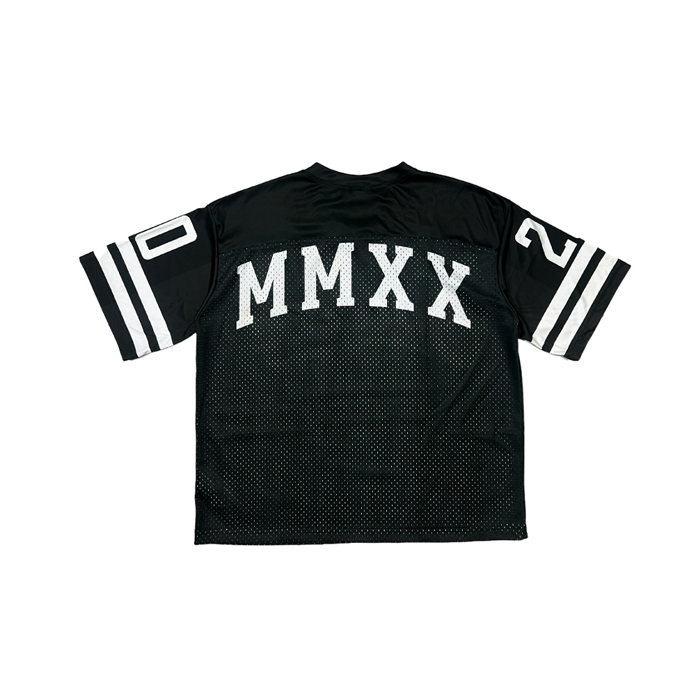 MMXX Boxy Crop Football Jersey - Black