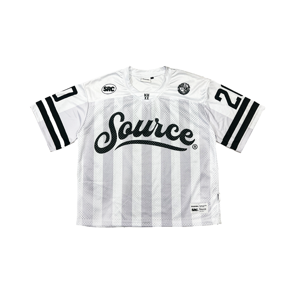 MMXX Boxy Crop Football Jersey - White