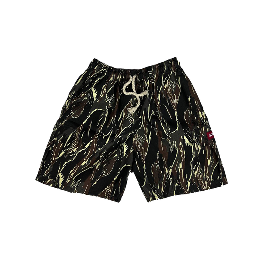 4-Pockets Cargo Shorts in Tiger Camo